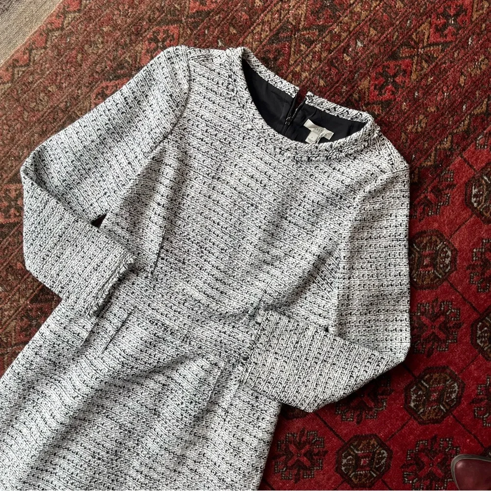 J.Crew Black & White Tweed Dress - Picture 2 of 5